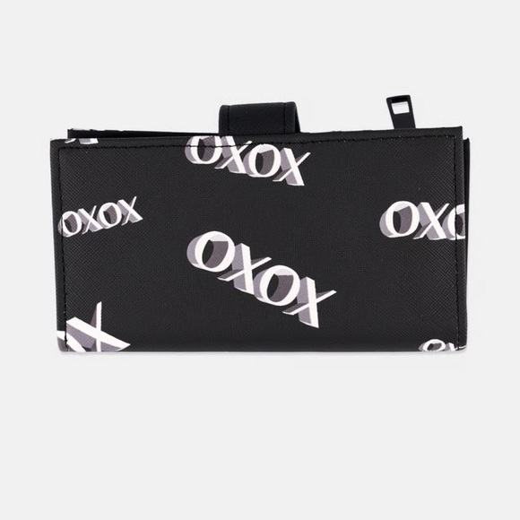 XOXO Black Logo-Print Card Holder Wallet - Picture 3 of 3